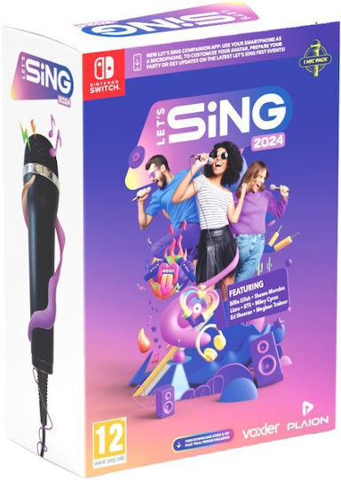 Let's Sing 2024 1 Microphone Bundle Switch Game
