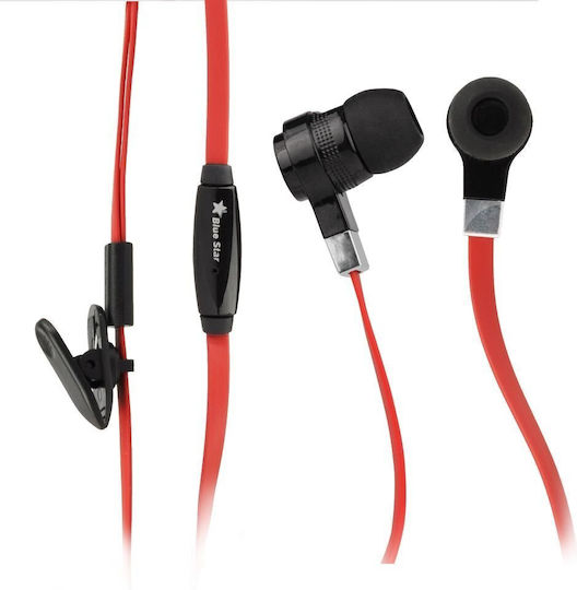 Blue Star Bass In-ear Handsfree με Βύσμα 3.5mm Μαύρο