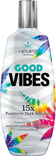 Hempz Good Vibes 15x Positively Dark Bronzer Self Tanning Lotion Body Dark