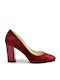 Pantofi cu toc Burgundy