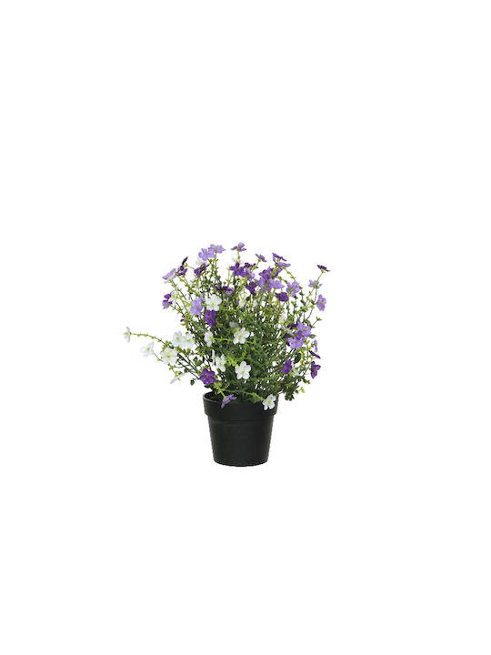 Artificial Plant in Small Pot Purple 28cm 1pcs