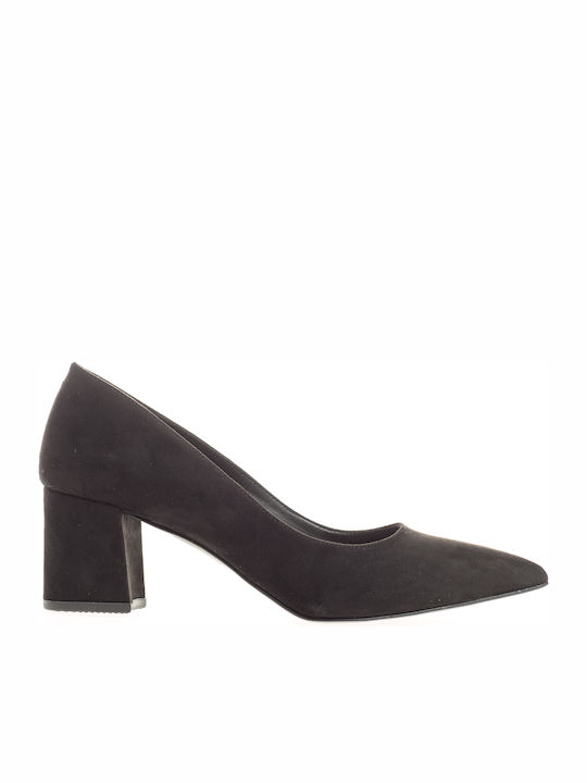 Moyo Suede Black Medium Heels