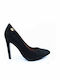 Goveci Suede Black Heels