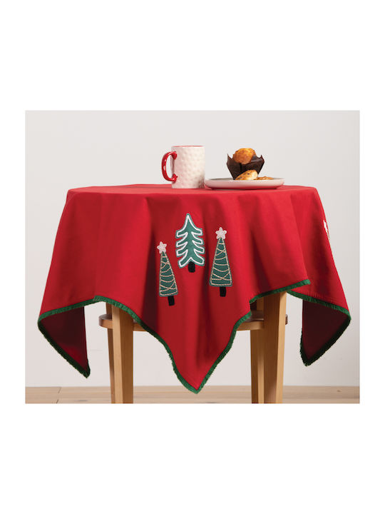 Nef-Nef Homeware Weihnachts- Tischtuch Stoff B100xL100cm. 1Stück 034602