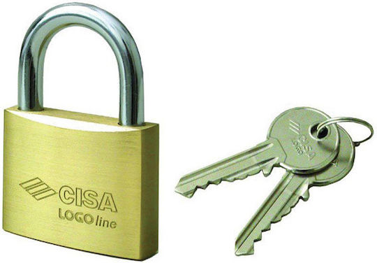 Cisa Padlock Brass with Key 20mm 1pcs