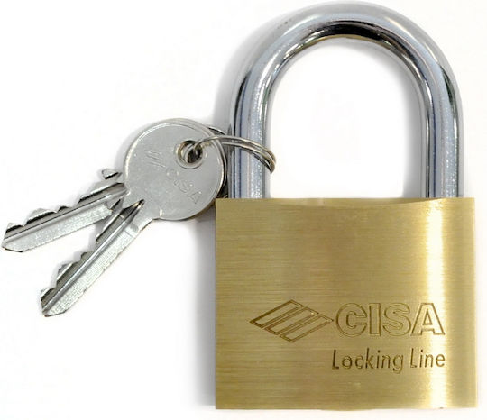 Cisa Padlock Brass with Key 40mm 1pcs