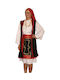 Traditional Costume Sarakatsana with Porphyra with Scarf with 2 Rows Necklace
