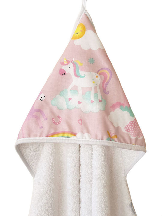Bunny Bebe Hooded Baby Bath Towel White