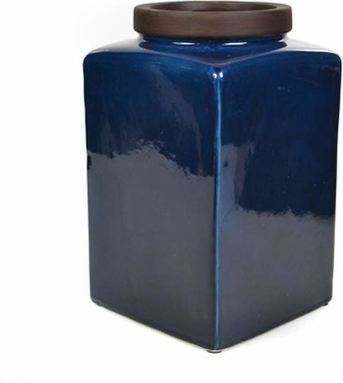 La Belle Maison Decorative Floor Vase Stone Blue 18x18xH30cm D264