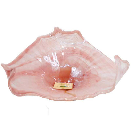 Royal Art Collection Διακοσμητικό Μπωλ Γυάλινο Ροζ 42x11cm