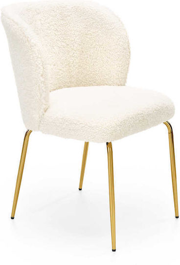 K474 Scaun De Sufragerie Crem/Auriu 54x64x80 cm