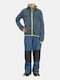 Kinderstrickjacke Fleece Marineblau