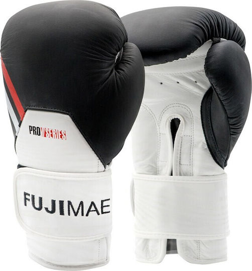 Fujimae Pro Series 2 Γάντια Πυγμαχίας Δερμάτινα για Αγώνα Μαύρα