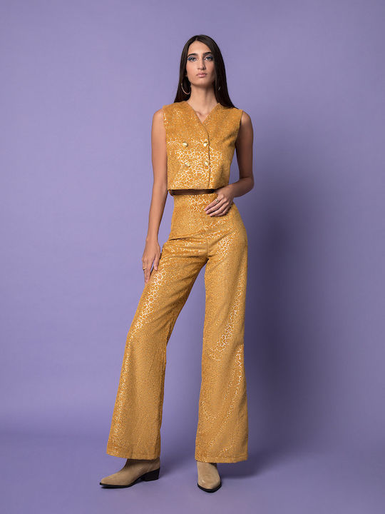 Mya Collection Women's Vest Yellow