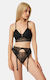 Minerva Garters with Black Lace
