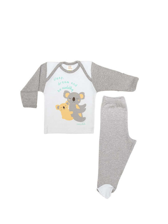 Nina Club Kinder Schlafanzug Winterlich Gray