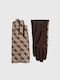 Guess Unisex Gloves Brown