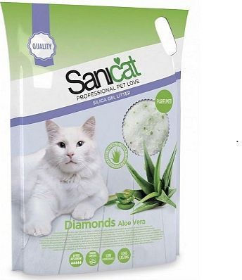 Sanicat Silica Diamonds Κρυσταλλική Άμμος Γάτας με Άρωμα Aloe Vera