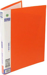 Metron Clipboard Flexible with 40 plastic sleeves Slides for Paper A4 Orange 1pcs