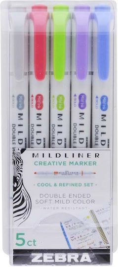 Zebra Μαρκαδόροι Σχεδίου Cool & Refined Set Σετ 5 χρώματα