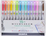 Zebra Markers Soft & Mild Set 15pcs