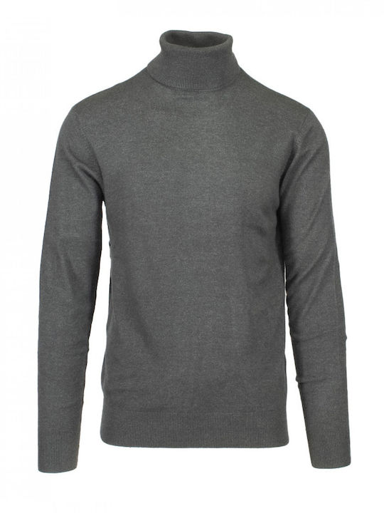 Explorer Men's Long Sleeve Sweater Turtleneck Charcoal