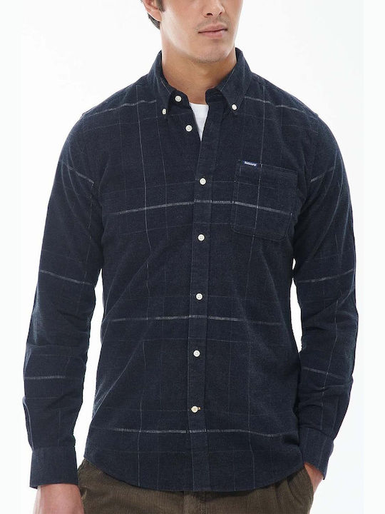 Barbour Men's Shirt Long Sleeve black slate