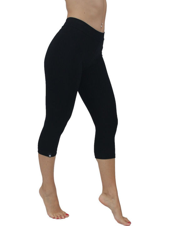 Women's Capri Training Legging Push Up Black