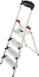 Hailo L80 Ladder Aluminum with 4 Steps