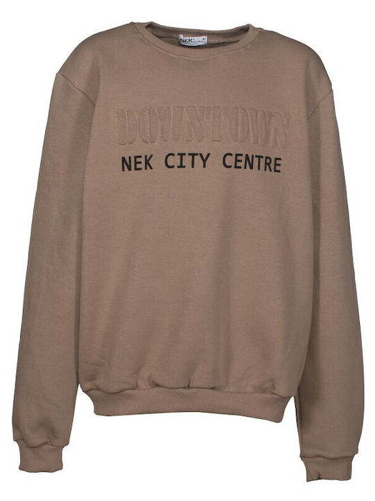 Nek Kids Wear Fleece Kinder-Sweatshirt Braun