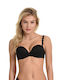 Balconette Push Up Balconette Strapless Bra Underwire Black