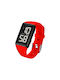 Skmei Digital Watch Chronograph Battery with Red Rubber Strap