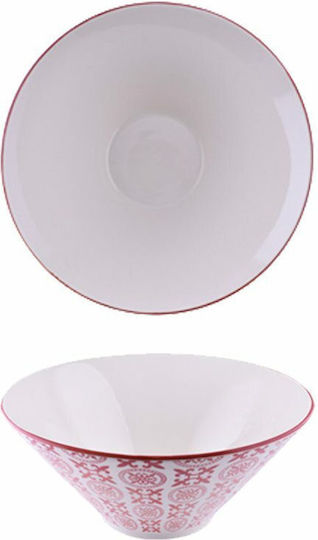 Aljibe Porcelain Salad Bowl Red 18.5x18.5x8cm 4pcs