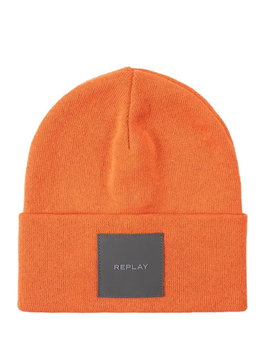 Beanie Γυναικείος Σκούφος Πλεκτός σε Πορτοκαλί χρώμα