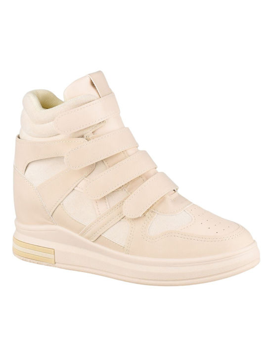 Yfantidis Wildleder Damen Knöchelstiefel Beige