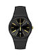 Swatch Uhr mit Gelb Kautschukarmband