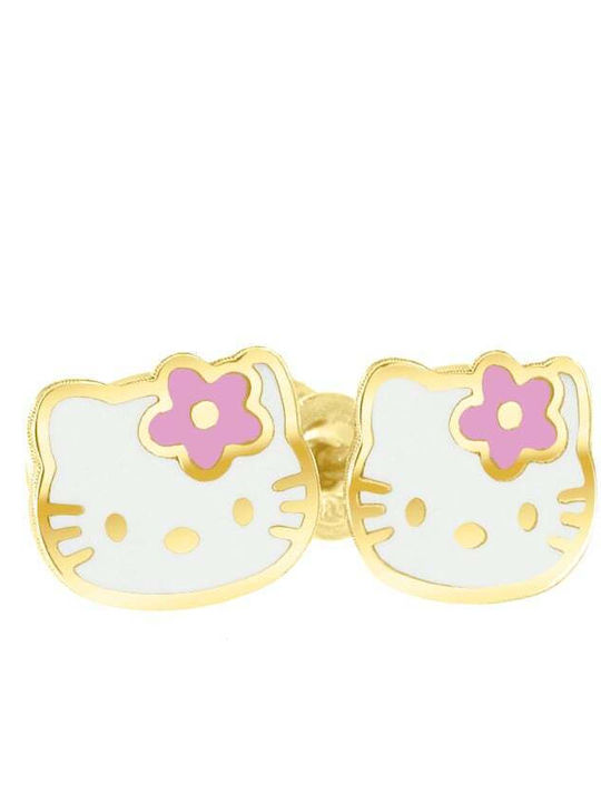 Eforo Kids Earrings Studs from Gold 14K