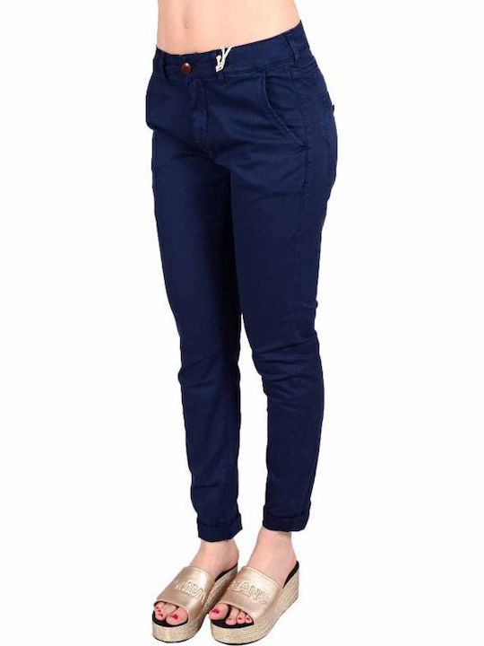 Dama Tesatura Pantaloni Albastru