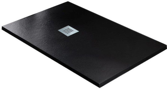 Sanitec Flat Ντουζιέρα Τεχνητής Πέτρας 140x80cm Γκρι
