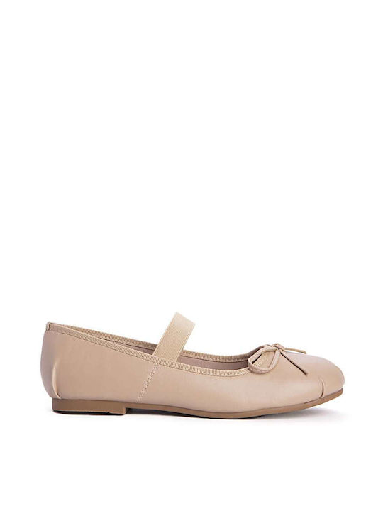 Keep Fred Synthetic Leather Ballerinas Beige