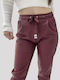 Women's Fabric Trousers Bordeaux