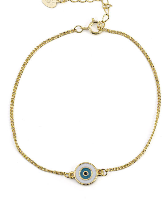 George Art Jewels Bracelet Anklet with design Eye made of Silver Gold Plated