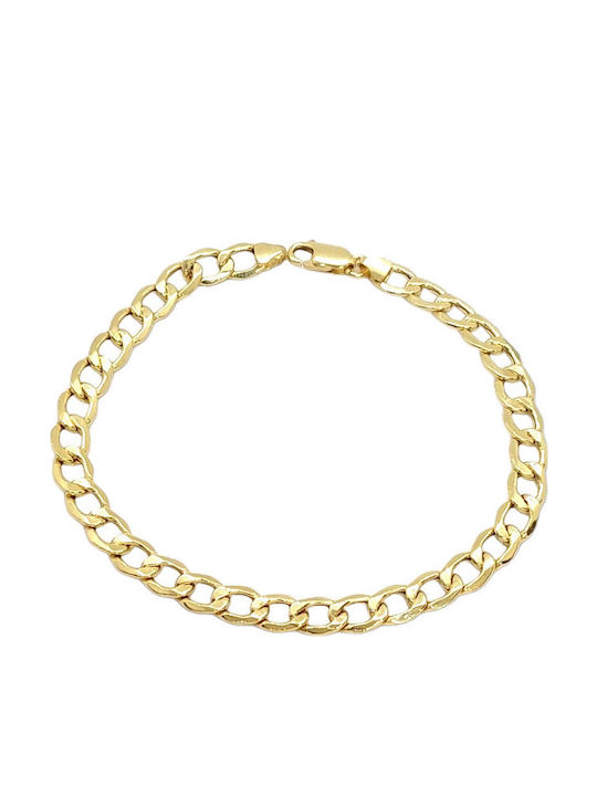 Rubini Gold Chain Hand 14K Wide Thickness 6mm and Length 20cm