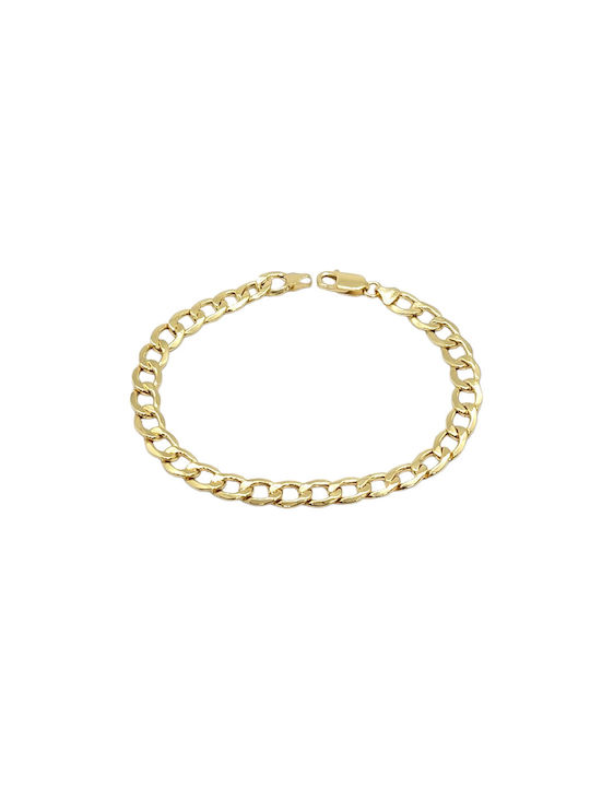 Rubini Goldene Kette Hand 14K Breite mit einer Dicke von 7mm und einer Länge von 20cm