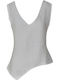 Women's Blouse Sleeveless with V Neckline White