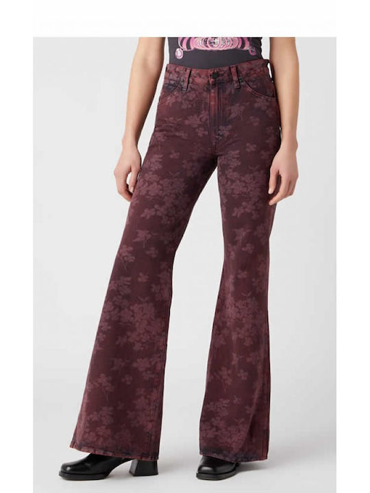 Wrangler Damen Stoff Hose Rot