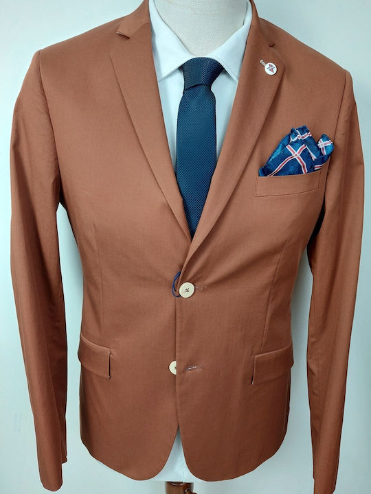 Monte Napoleone Herrenanzugsjacke Cinnamon