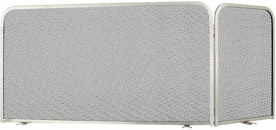 Zogometal Metallic Fireplace Screen with 2 Panels 50x35x80cm Silver