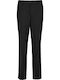Damen Stoff Hose mit Gummizug Deep Black