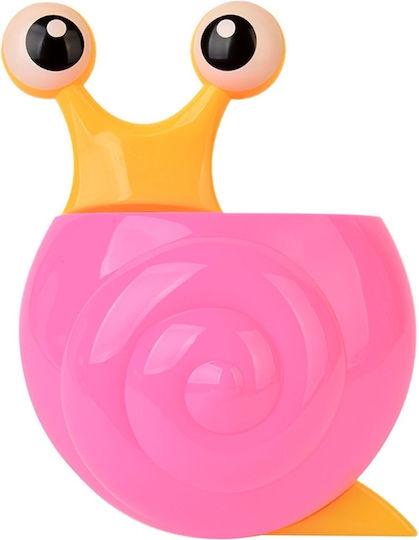 Zahnbürstenhalterung Kunststoff mit Saugnapf Rosa